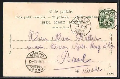 AK Aeschi /BE, Strassenpartie mit Anwohnern