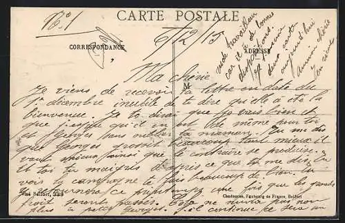 AK Hartmannswillerkopf, vues des ruines du vieux château de Frendstein, randonneur dans les bois