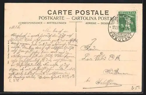 AK Münchenbuchsee, Ortspartie mit Kirche