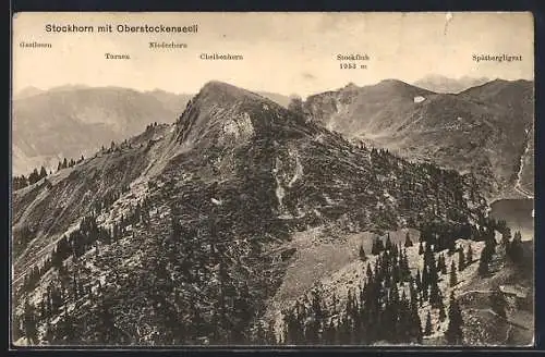 AK Stockhorn mit Oberstockenseeli, Turnen, Niederhorn und Stockfluh