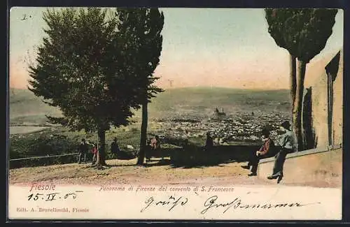 AK Fiesole, Panorama di Firenze dal convento di S. Francesco, Blick auf Florenz