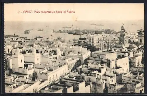 AK Cádiz, Vista panorámica hacia el Puerto