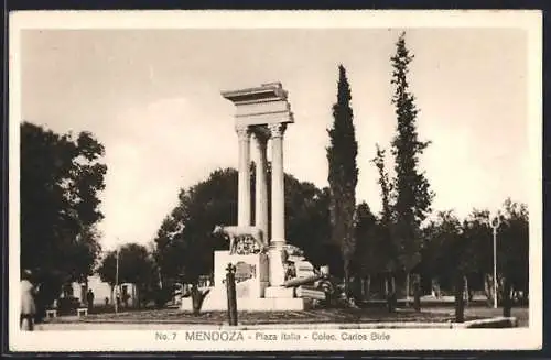 AK Mendoza, Monumento a Italia, Colec. Carlos Birle