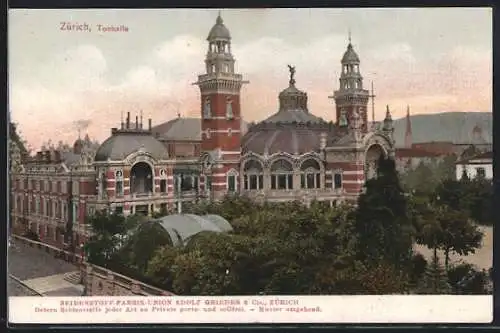 AK Zürich, Blick auf die Tonhalle