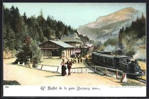 AK Brünig, Grand Buffet de la Gare, Station der Bergbahn