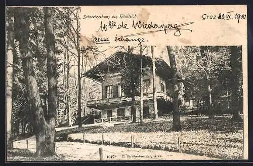 AK Graz, Schweizerhaus am Hilmteich, um 1900