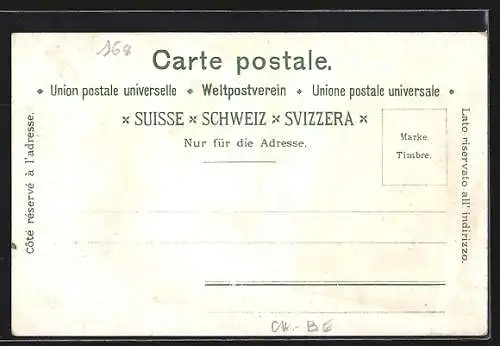 Lithographie Wengernalp, Eiger und Mönch, Chocolat & Cacao Maestrani