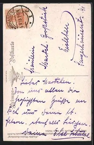 Künstler-AK Wohlgemuth & Lissner, Primus-Postkarte No. 3100: Schubertlieder, Dame am Flügel