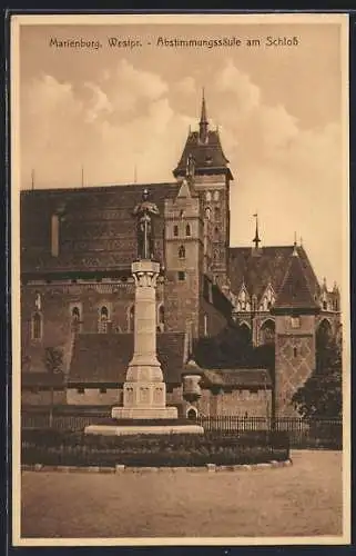 AK Marienburg, Abstimmungssäule am Schloss