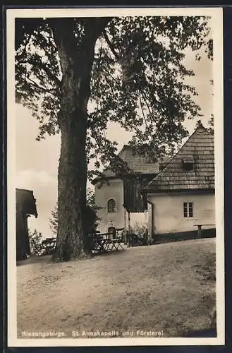 AK Seidorf /Riesengebirge, St. Annakapelle und Försterei