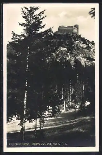 AK Kynast /Riesengebirge, Blick auf die Burg