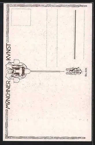 Künstler-AK sign. F. Prölss: Porträt vom Jäger-Toni
