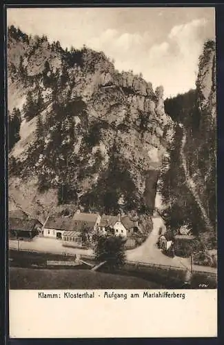 AK Gutenstein /N.-Oe., Klamm Klostertal, Mariahilfberg