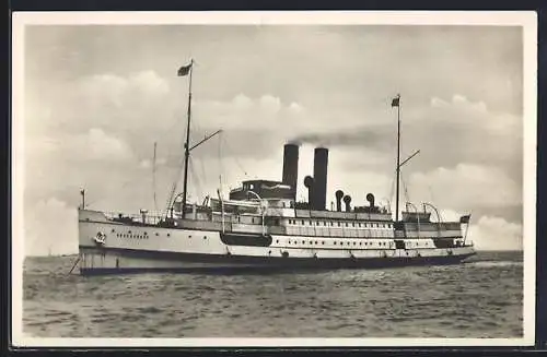 AK Passagierschiff Grüss Gott vor Anker, Nordd. Lloyd Bremen