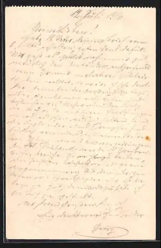 AK Kriegsschiff SMS Karlsruhe unter Volldampf auf See