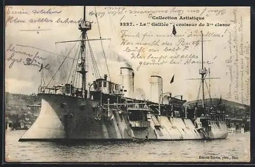 AK Croiseur de 3. classe Le Galilée, Kriegsschiff