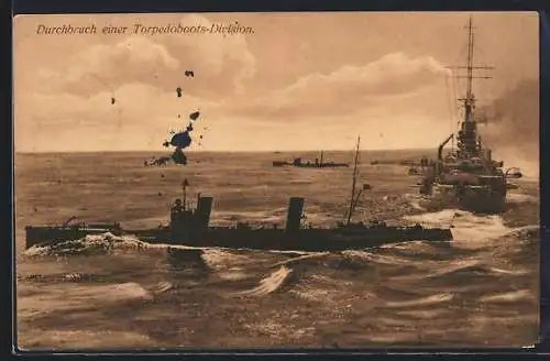 AK Durchbruch einer Torpedoboots-Division