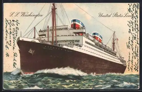 AK Passagierschiff S.S. Manhattan, United States Lines