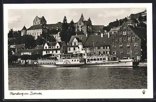 AK Meersburg, Bodenseedampfer Stadt Meersburg liegt am Kai