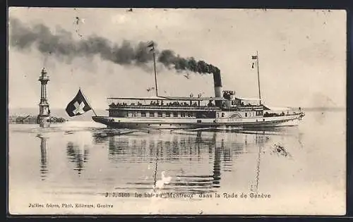 AK Le Bateau Montreux dans la Rade de Genève, Raddampfer