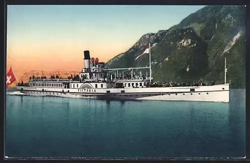 AK Salondampfer Victoria auf dem Vierwaldstättersee