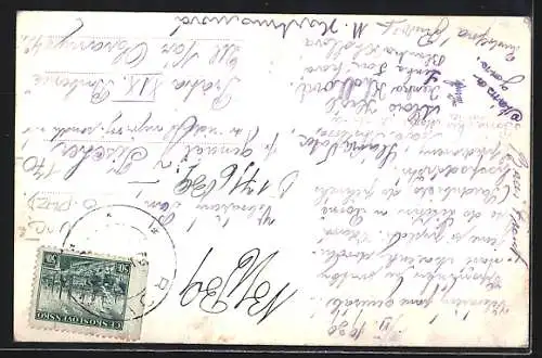 AK Litetiny, Strassenpartie mit Anwohnern