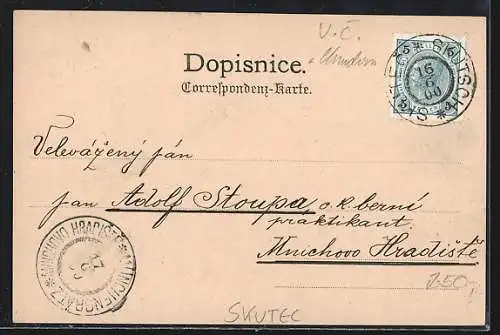 AK Skutec, Kaple, Lázne, Panorama