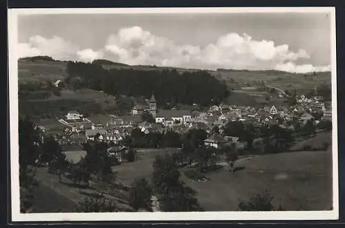AK Elzach i. Schwarzw., Teilansicht mit Bäumen