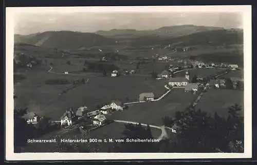 AK Hinterzarten / Schwarzwald, Gesamtansicht vom Scheibenfelsen aus