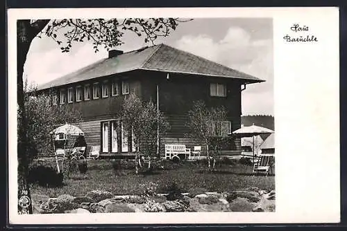 AK Hinterzarten /Schwarzwald, Hotel Haus Baeuchle