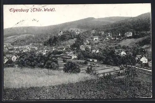 AK Elgersburg /Thür. Wald, Teilansicht mit Strassenpartie