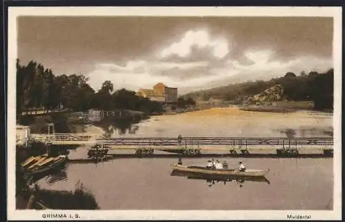 AK Grimma i. S., Muldental mit Brücke