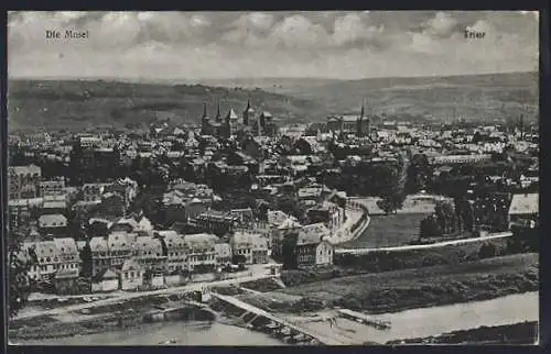 AK Trier, Teilansicht mit Mosel