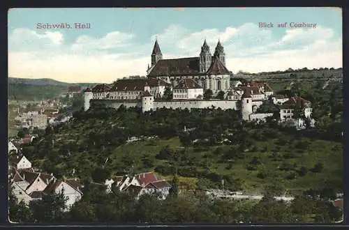 AK Schwäb. Hall, Blick auf Schloss Comburg