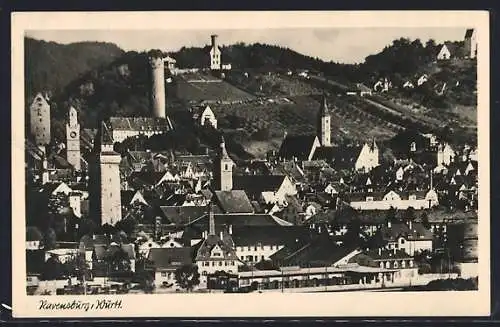 AK Ravensburg /Württ., Teilansicht mit Turm