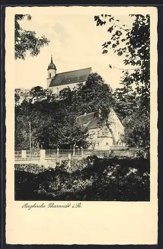 AK Tharandt i. Sa., Blick zur Bergkirche