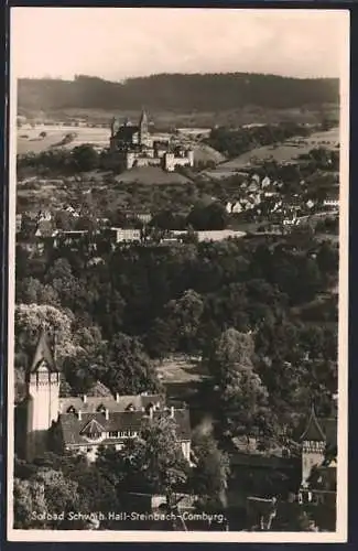 AK Schwäbisch Hall, Blick über Steinbach auf die Comburg