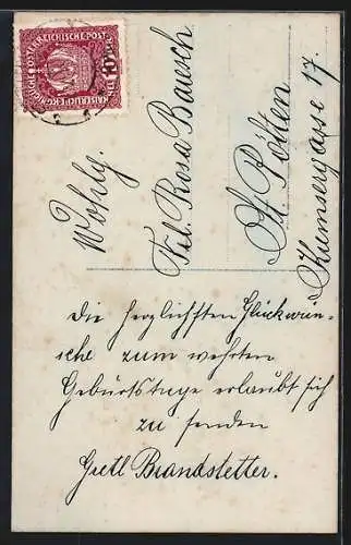 AK Schauspielerin Asta Nielsen in einem gestreiften Kleid