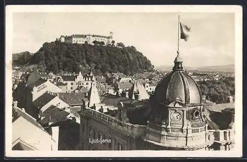 AK Ljubljana, Panorama mit Festung