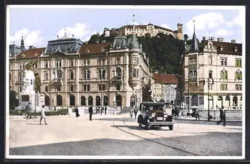 AK Ljubljana, Pogled z Marijinega trga na ljubljanski grad