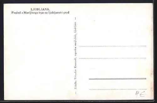 AK Ljubljana, Pogled z Marijinega trga na ljubljanski grad