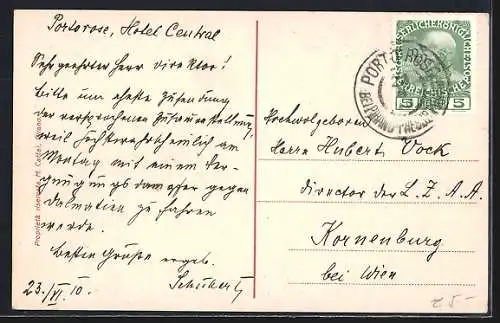 AK Portorose, Ortspanorama aus der Vogelschau