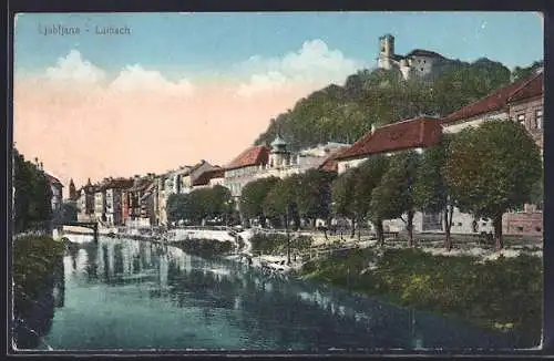 AK Ljubljana, Panorama mit Schloss