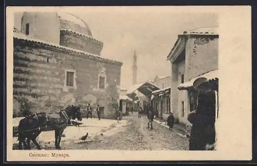 AK Skopje, Strassenpartie im Winter