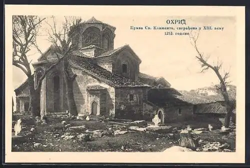 AK Ohrid, Kirche mit Friedhof