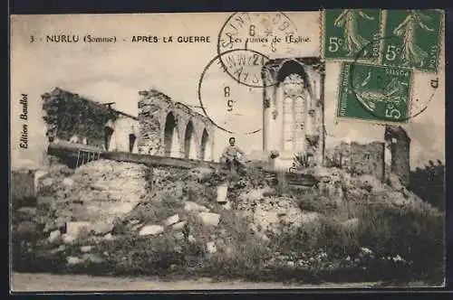 AK Nurlu, Les ruines de l`église après la guerre