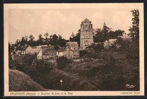 AK Picquigny, Quartier St-Jean et la Tour