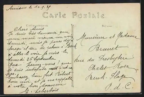 AK Amiens, Le Port d`Amont, vue prise du Pont de Beauvillé