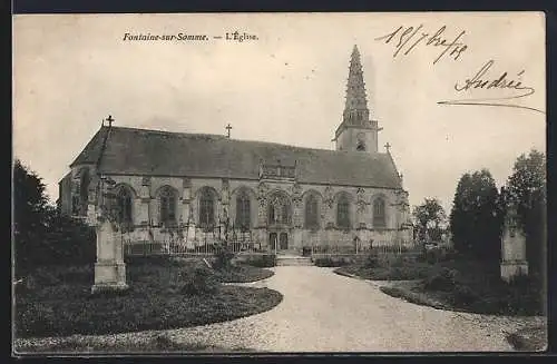 AK Fontaine-sur-Somme, L`Église