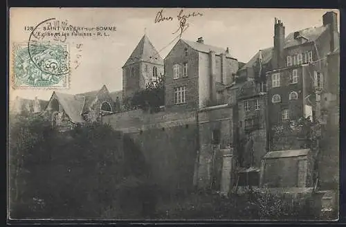 AK Saint-Valery-sur-Somme, L`église et les falaises